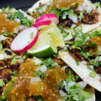 TACOS · CHOICE OF MEAT,ONIONS,CILANTRO AND SALSA