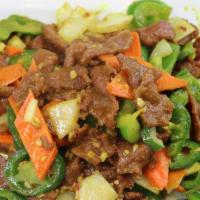 59. 咖哩牛/羊肉 - Beef or Lamb with Curry Sauce · Hot and spicy.