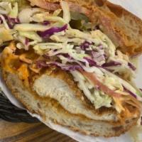 OPA Fried Chicken · Fried Chicken Breast, Chipotle Mayo, Opa Slaw, Pickles, and Tomatoes