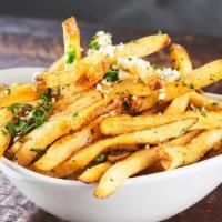 Garlic Fries · Crispy Fries mixed with freshly chopped garlic.