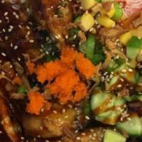 Special Unagi Bowl · Unagi, crab salad, seaweed salad, tamago, green bean, cucumber, sweet corn fry onion, unagi ...