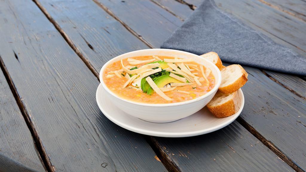 Soup of the Day · Served w/ baguette