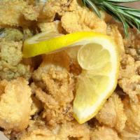 Calamari Fritti · Lightly powdered Calamari in our seasoned flour and deep fried with a mix of seasonal vegeta...