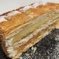 Millefoglie alla Crema · Layers of puff pastry and pastry cream. Can’t get enough!