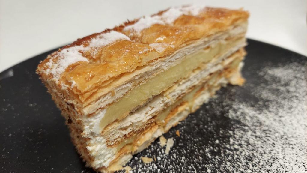 Millefoglie alla Crema · Layers of puff pastry and pastry cream. Can’t get enough!