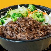 Steak Teriyaki Bowl · Got beef, bro? We do. And it’s hand-trimmed, lean, marinated steak, cooked in a hot wok and ...