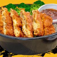 Chicken Katsu Bowl · Fresh chicken thigh, hand-breaded in Japanese Panko breadcrumbs, lightly fried and served wi...