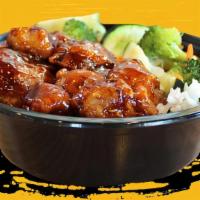 Mad Spicy Orange Chicken Bowl · Whoa – spicy and sweet in one bowl? That’s Mad! Try our new Mad Orange bowl with our delicio...
