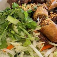 40. Bún Thịt Nướng, Tôm, Chả Giò · Grilled Pork, Shrimp & Egg Roll Vermicelli with Minced Peanut