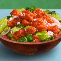 Buffalo Chicken Salad · Choice of greens, buffalo chicken, red onion, shredded carrots, and blue cheese tossed with ...