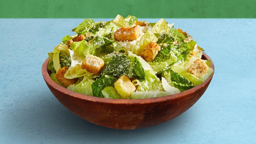 Caesar Salad · Romaine lettuce, parmesan cheese, cucumbers, croutons tossed with caesar dressing.