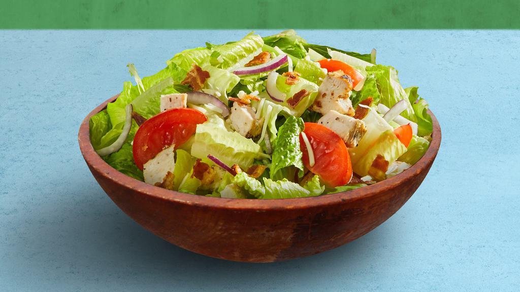 Club Salad · Grilled chicken, romaine lettuce, bacon bits, tomato, red onion, and shredded cheese tossed with your choice of dressing.