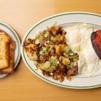 1. Breakfast · Marinated eight oz rib-eye steak and two eggs. potatoes and homemade toast