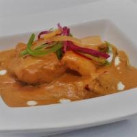 PANEER TIKKA MASALA · Fresh Indian cheese cubes cooked in special gravy with cream