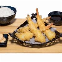 Shrimp tempura · 4pcs or shrimp comes w/ rice