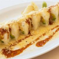 Lisa Lisa (Soy Paper) · Deep fried shrimp, cream cheese, avocado, cucumber,crunch & unagi sauce