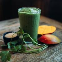 Green Detox Smoothie · Wheatgrass*, cilantro*, mango*, banana*, coconut water*, *organic