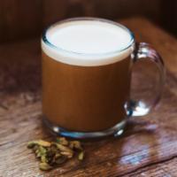 Cardamom MCT Coffee · Coffee*, creamy MCT oil*, oat milk*, cardamom*, coconut sugar*, *organic