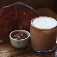Reishi Hot Chocolate · Choice of milk, raw Ecuadorian cacao, reishi mushroom, coconut sugar, and vanilla extract.