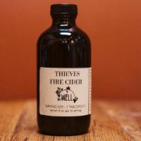 Thieves Fire Cider · An immunity tonic made from apple cider vinegar*, horseradish*, ginger*, onion*, garlic*, le...