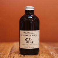 Immortal Mushroom Syrup · A wellness syrup staring dandelion root*, cinnamon*, ginkgo*, chaga*, reishi*, cordyceps*, c...