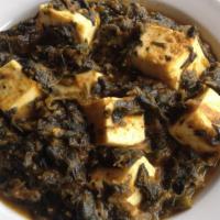 Palak Paneer · Fresh spinach cooked with cheese.