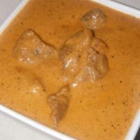 Chicken Makhni · Buttered chicken in a mild spiced sauce.