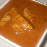 Chicken Vindaloo (Hot) · Chicken & potatoes cooked in a hot and spicy sauce.