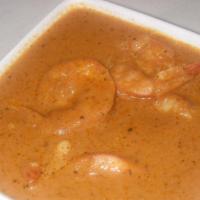 Prawn Vindaloo (Hot) · Prawns & potatoes with traditional hot curry sauce.