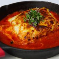 Lasagna · Meat sauce, mozzarella and provolone cheese.