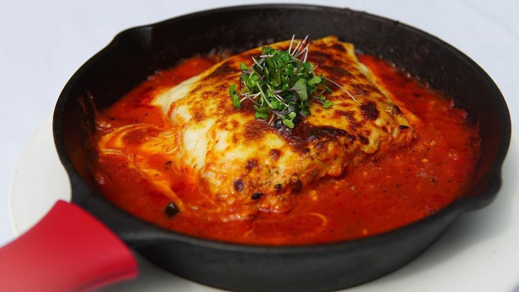 Lasagna · Meat sauce, mozzarella and provolone cheese.