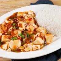 House Mapo Tofu Over Rice - 麻婆豆腐飯 · Vegetarian