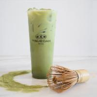 C5. Uji Matcha Latte · Matcha combined with our fresh organic Straus milk and sweetened with our hand-cooked brown ...