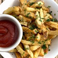 Kitava Fries · Classic cut fries cooked in sustainable palm fruit oil, served with house-made ketchup. Your...