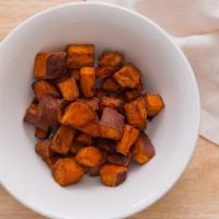 Sweet Potatoes · Sweet potatoes with salt and extra virgin olive oil. Good for: gluten-free, paleo, vegan, ve...