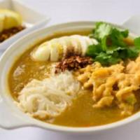 Monk Hingar (Catfish Chowder) · This famous traditional dish can be eaten anytime at any occasion. Thin rice noodles in a ri...
