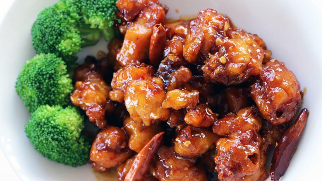 Chicken Crisp · Deep fried crispy chicken tossed in wok with garlic, ginger and sweet chili sauce.
