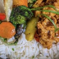 Orange Teriyaki Wok Stir-Fry · A premixed array of wok veggies: Broccoli, carrots, onions, bok choy, zucchini/yellow squash...