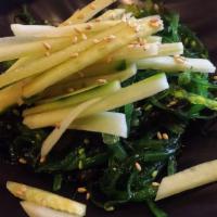 Wakame Su · Seaweed and cucumber salad.