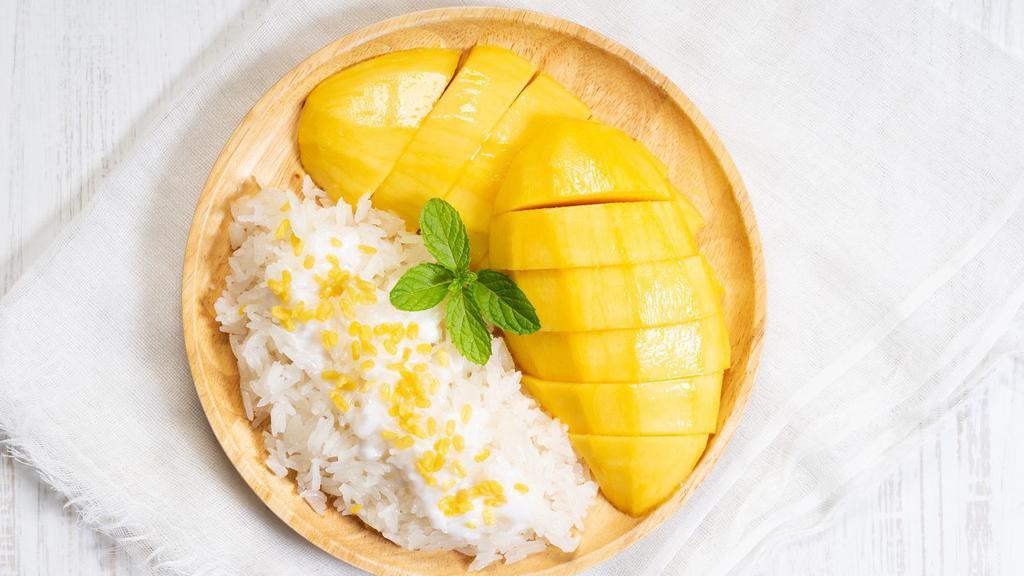 Mango Sticky Rice · Hearty sticky with fresh mango.