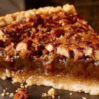 Pecan Pie Slice · A delicious combination of a buttery crisp pastry with a rich and chewy filling that is load...