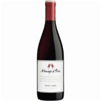 Menage a Trois Pinot Noir (750 ml) · Fancy a little splendor in the glass? Turn down the lights, turn up the Barry White and unco...
