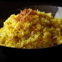 Home Style Fried Rice · Gluten free. Choice of jasmine or brown rice with onions, yellow beans, turmeric, fried onio...