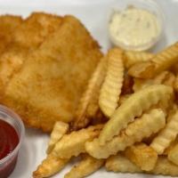 Fish and Chips · A classic fish and chips dish of panko fish fillets and fries, deep fried to golden brown pe...
