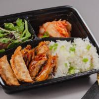 Chicken Teriyaki Bento Box · A bento box with chicken teriyaki and your choice of either white rice or chow mein noodles ...