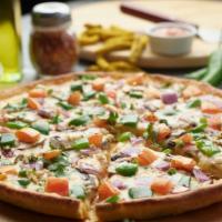Halal Lahori Pizza Twist · This pizza has our signature butter sauce, fresh diced mozzarella cheese, halal chicken, fre...