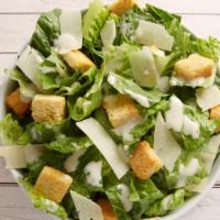 Caesar Salad · Romaine Lettuce, Croutons, Romano Cheese.