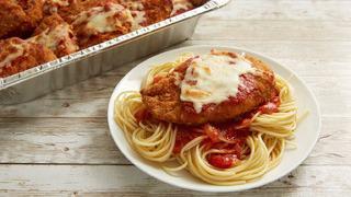 Chicken Parmesan · Breaded chicken breast baked with mozzarella cheese served with our homemade tomato sauce an...