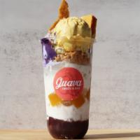 Halo-halo · 24 oz only. No substitutions. 

Our take on the traditional halo-halo feature layers of red ...