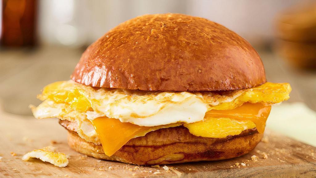 Egg & Cheese Sandwich · Fresh cracked eggs, aged cheddar cheese, toasted brioche bun